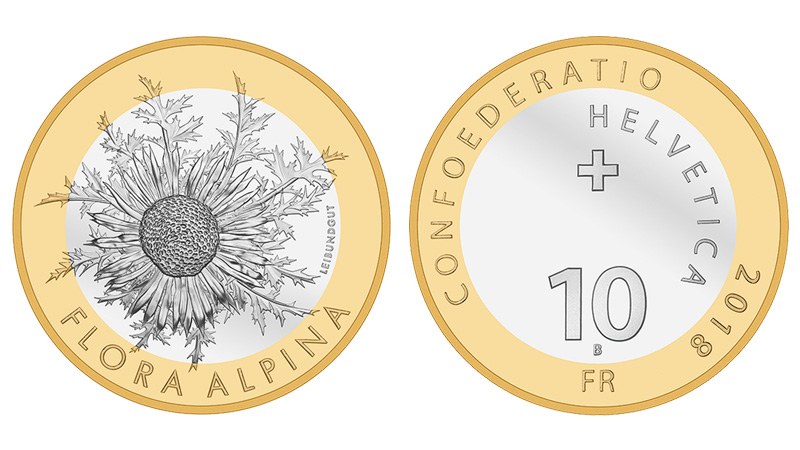 10 Franken Gedenkmünze 2018 Silberdistel